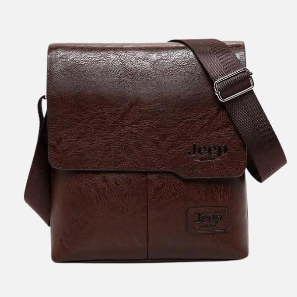 Bolsa Masculina Transversal de Couro - Magnata Pocket Jeep