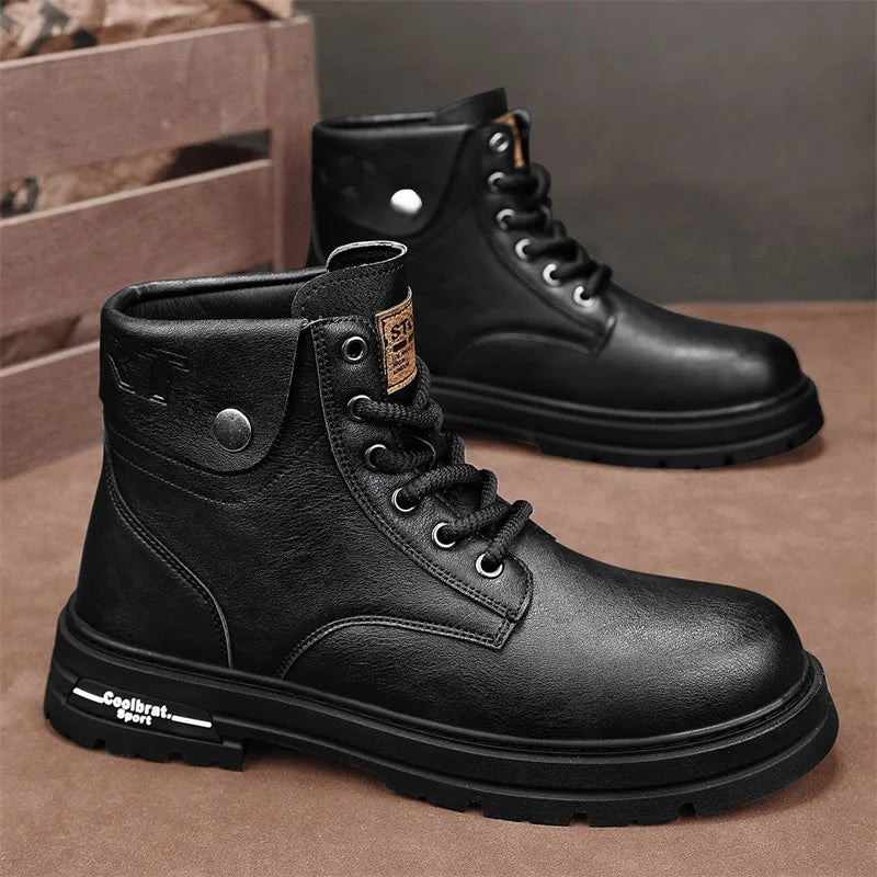 Bota Masculina de Inverno em Couro Legítimo - Woody