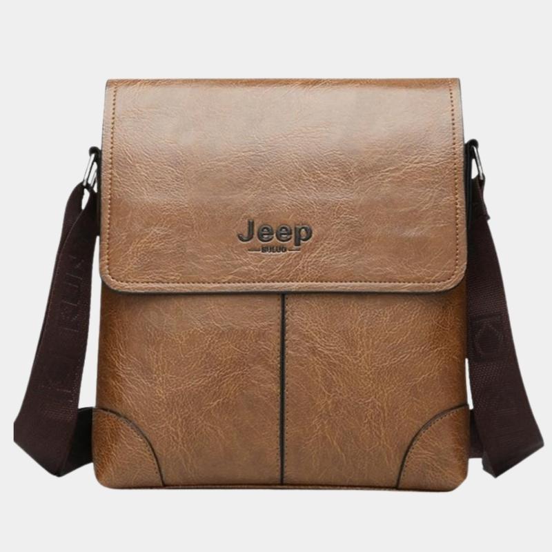 Bolsa Masculina Transversal de Couro - Magnata Classic Jeep
