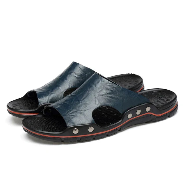 Sandália Masculina em Couro Legítimo - Living