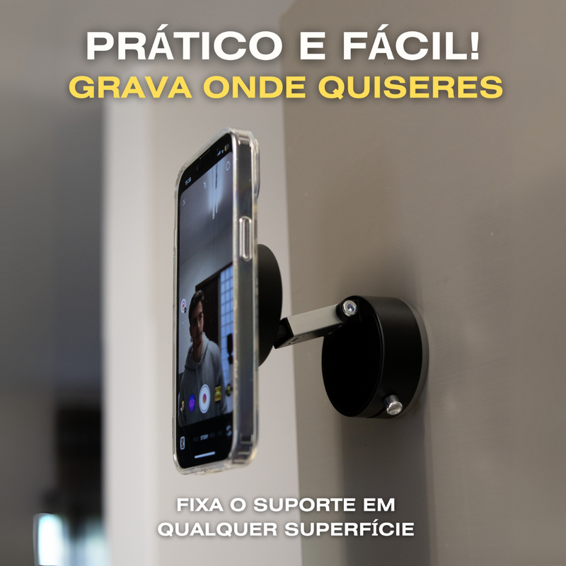 Suporte Magnético Pro - Compatível com todos os modelos – iPhone, Samsung, Motorola, Xiaomi e outros