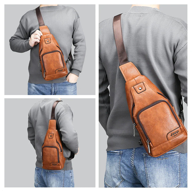 Bolsa Masculina De Couro Legítimo - Rex