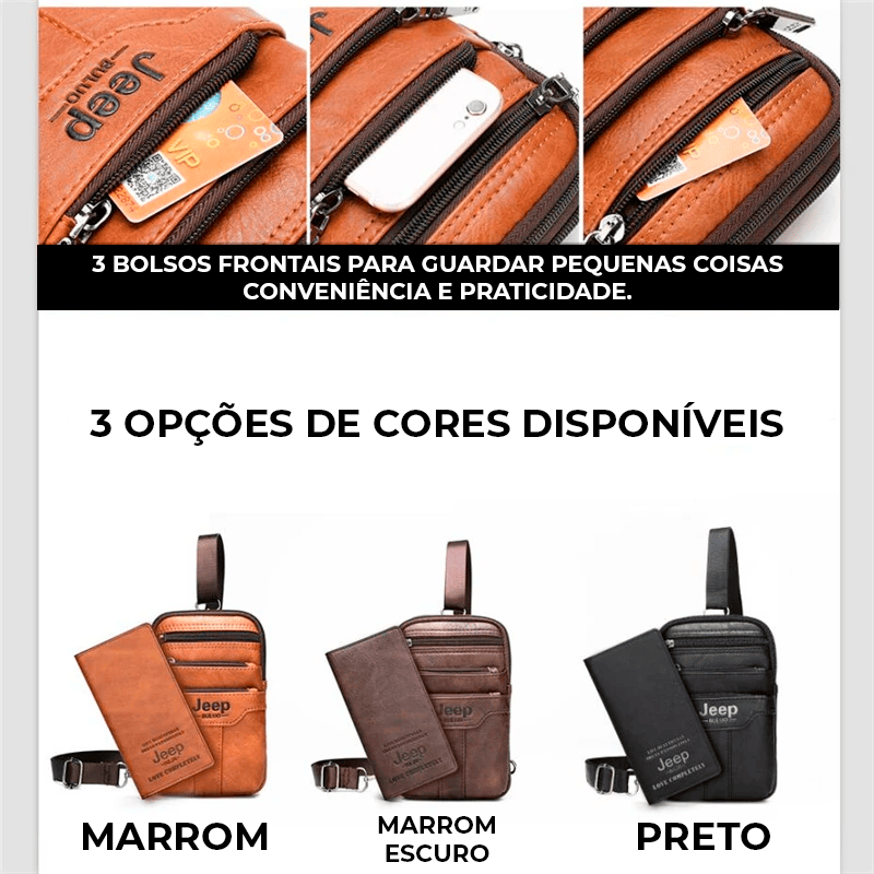 Bolsa Masculina De Couro Legítimo - Magnata Elvis