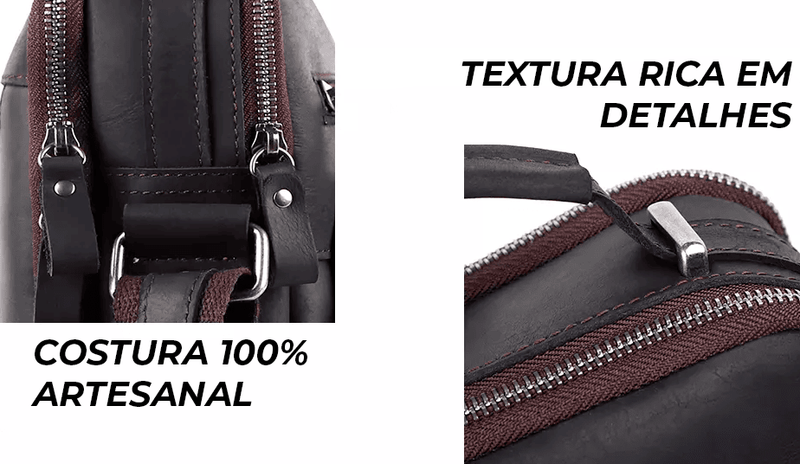 Bolsa Masculina De Couro Legítimo - Konan