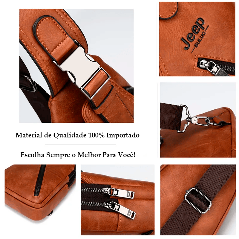 Bolsa Masculina De Couro Legítimo - Magno