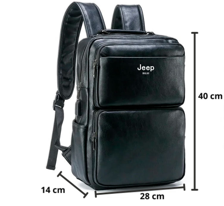 Mochila Masculina de Couro Legítimo Executiva - Magnata Job style