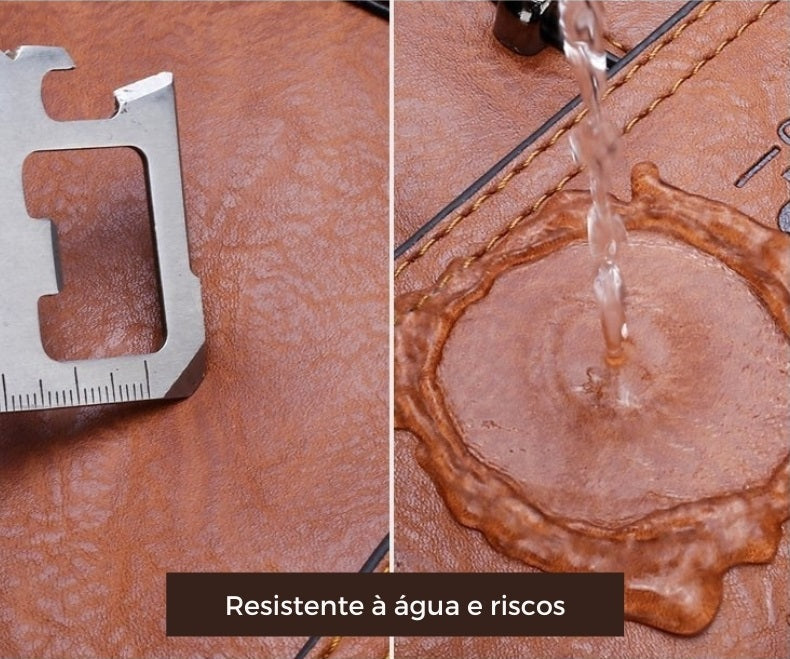 Bolsa Masculina Couro Legítimo Transversal Para Celular- Magnata Jeep Mens