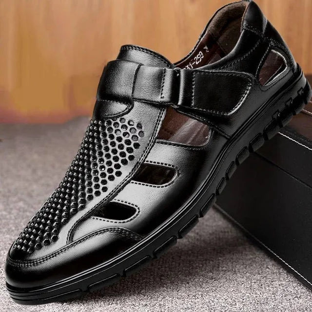Sandália Masculina em Couro Legítimo - Magnata Mordern