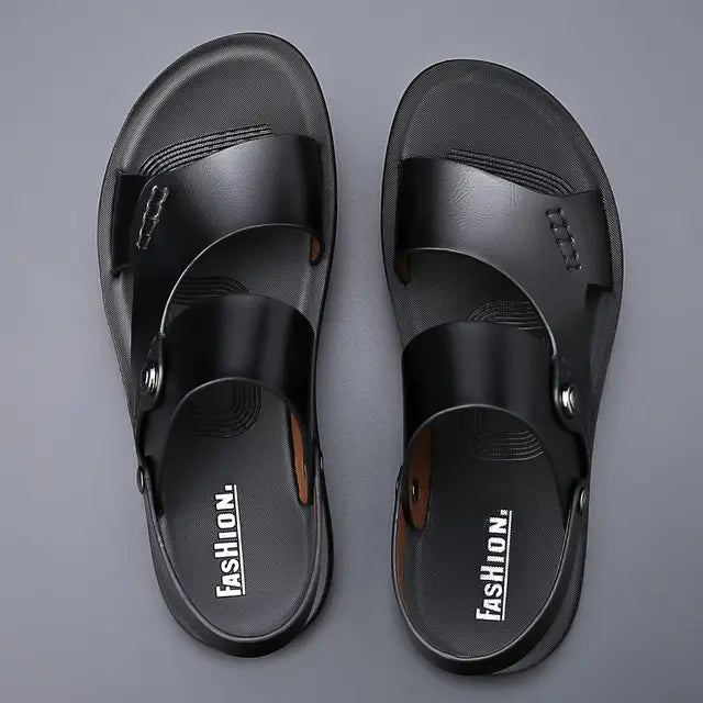 Sandália Masculina em Couro Legítimo - Magnata Moisés
