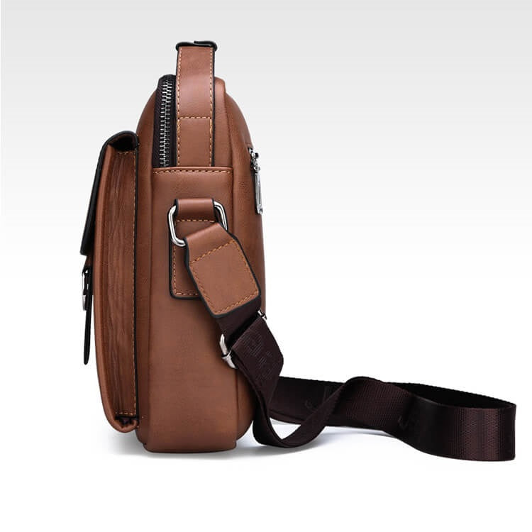 Bolsa Masculina de Couro Magnata Jeep Transversal Impermeável - Slim Bag