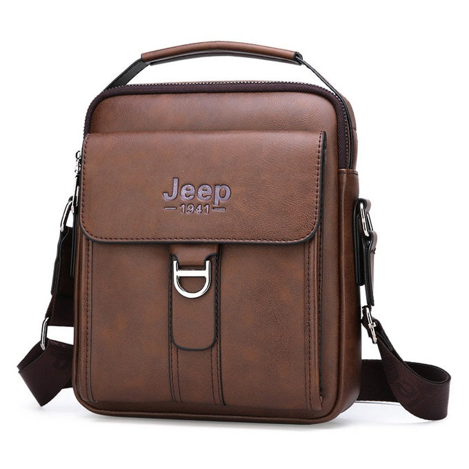 Bolsa Masculina de Couro Magnata Jeep Transversal Impermeável - Slim Bag