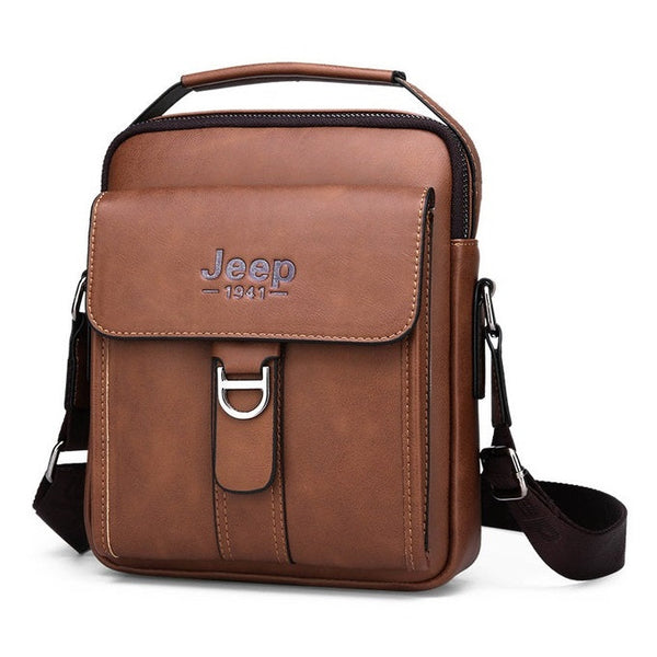 Bolsa Masculina de Couro Magnata Jeep Transversal Impermeável - Slim Bag