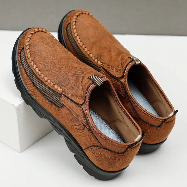 Tênis Slip On Masculino de Couro Legítimo Confortável - Magnata Classic